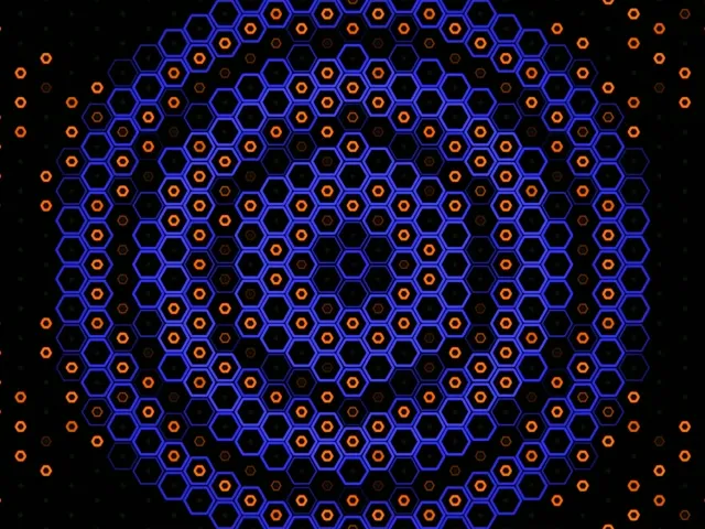 4:3 Classic | 60fps Neon Hexagon Motion Background Screensaver