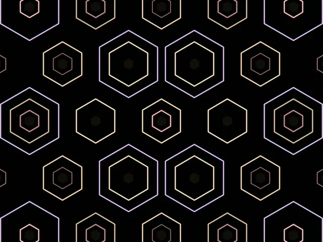 4:3 Classic | 60fps Neon Hexagon Pattern Screensaver Motion Background