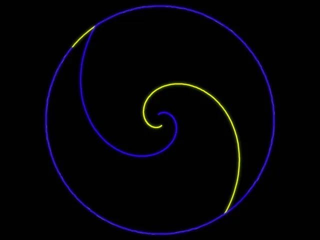 4:3 Classic | 60fps Neon Spiral Screensaver - Glowing Lines VJ Loop Bg