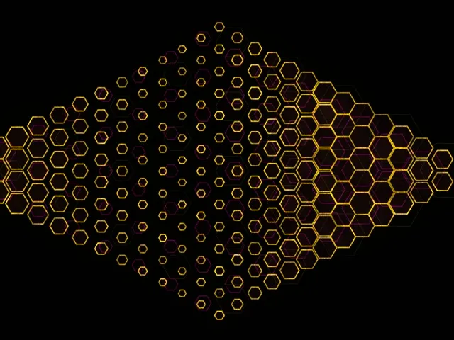 4:3 Classic 60fps Screensaver Neon Tunnel VJ Animation Purple Hexagon