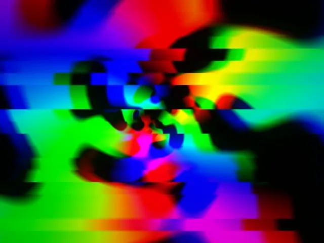 4:3 Classic | 60fps Vibrant Neon Glitch Screensaver Motion VJ Loop