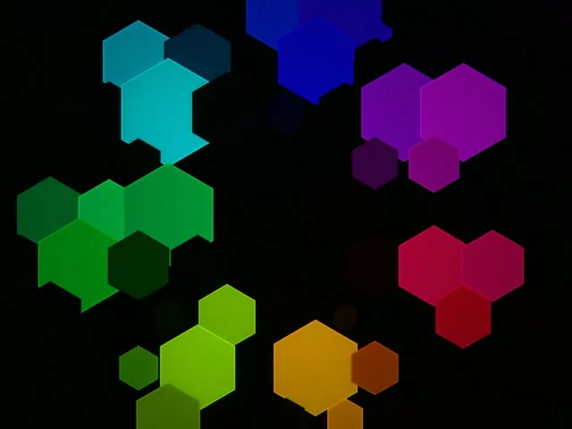 4:3 Classic | Colorful Hexagons 60fps VJ Loop Screensaver