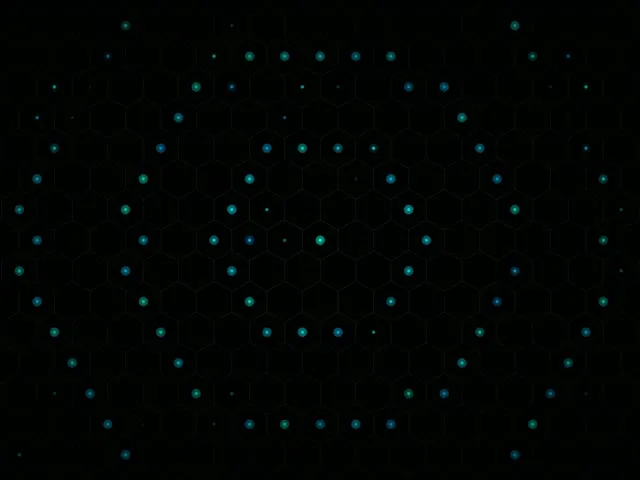 4:3 Classic | Cyan Animated Hexagons 60fps Screensaver VJ Loop
