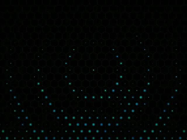 4:3 Classic | Cyan node hexagons 60fps screensaver VJ motion background