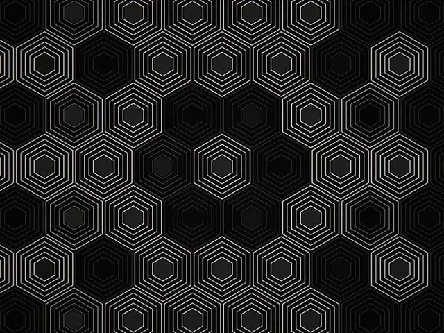 4:3 Classic | Geometric Black Hexagon 60fps Screensaver Live Wallpaper