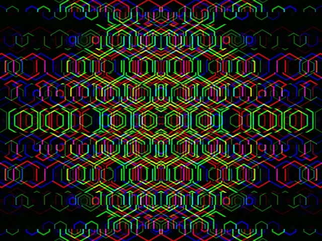 4:3 Classic | Geometric bright shapes 60fps screensaver VJ loop