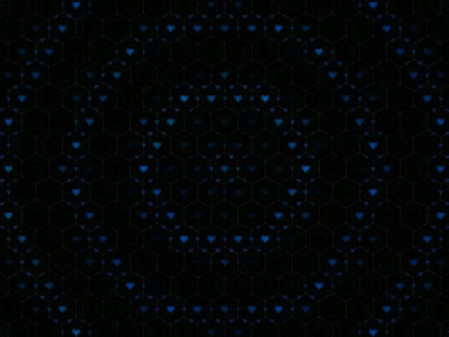 4:3 Classic | Glowing Blue Hearts 60fps Motion Background Screensaver