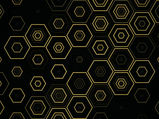 4:3 Classic Gold Hexagon Pattern 60fps Screensaver VJ Loop