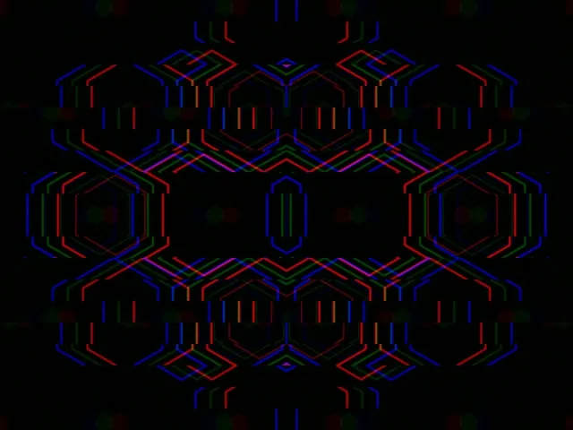 4:3 Classic | Multicolor Neon Hexagon 60fps Live Wallpaper VJ