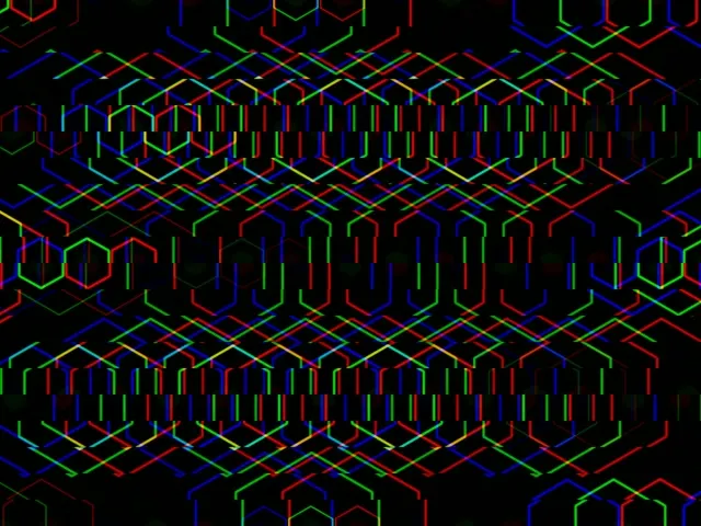 4:3 Classic | Neon Hexagon Grid 60fps Screensaver VJ Background