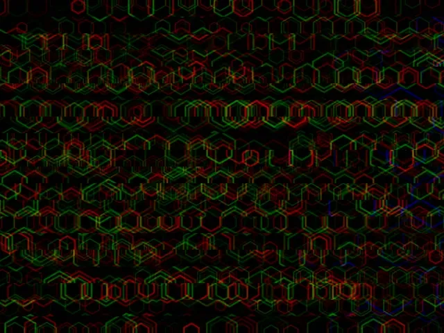 4:3 Classic Neon Hexagon Matrix 60fps Motion Screensaver