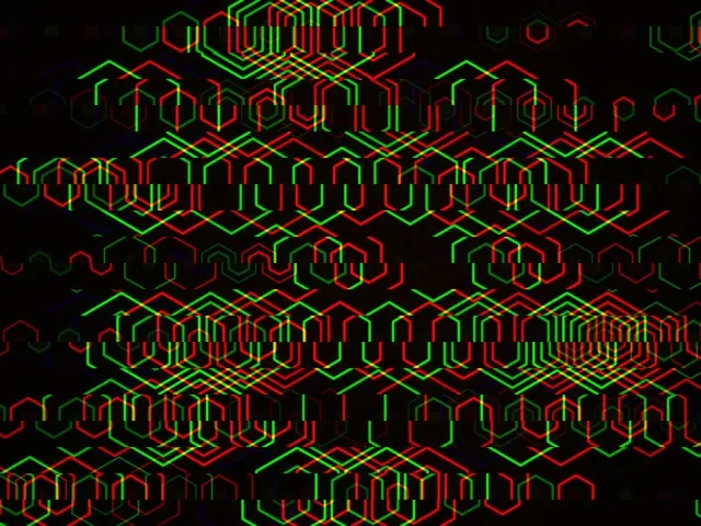 4:3 Classic | Neon Hexagon Pattern 60fps Live Wallpaper Screensaver