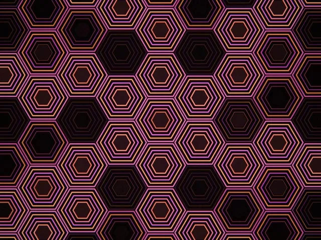 4:3 Classic | Neon hexagon pattern 60fps live wallpaper