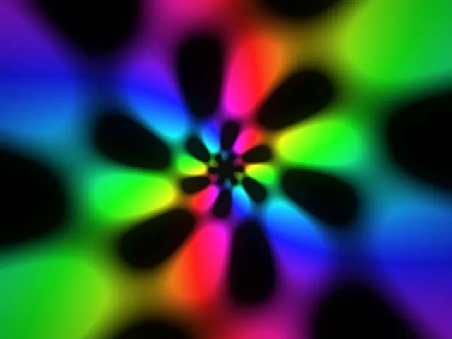 4:3 Classic | Neon Kaleidoscope 60fps Motion Background Loop