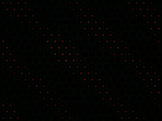 4:3 Classic | Red Dot Hexagon Grid 60fps Screensaver VJ Loop