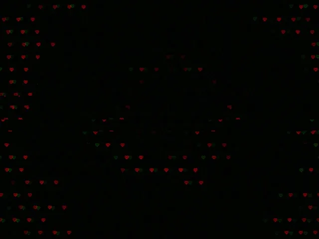 4:3 Classic | Red Green Hearts 60fps Screensaver VJ Loop Animation