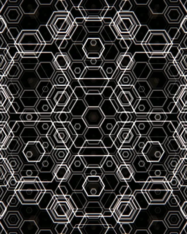 4:5 Instagram 60fps Hexagon Geometric Motion Screensaver Background