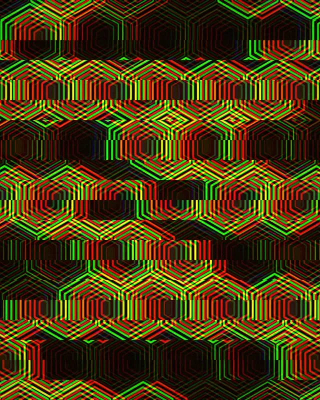 4:5 Instagram | 60fps Neon Geometric Hexagon Live Wallpaper VJ Screensaver