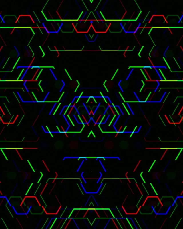 4:5 Instagram 60fps Neon Hexagon Geometric Screensaver Motion Backdrop