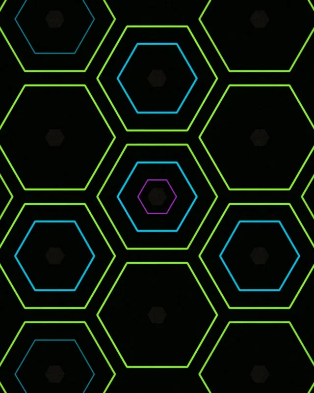 4:5 Instagram | 60fps Neon Hexagon Geometric Screensaver Motion Visual Loop
