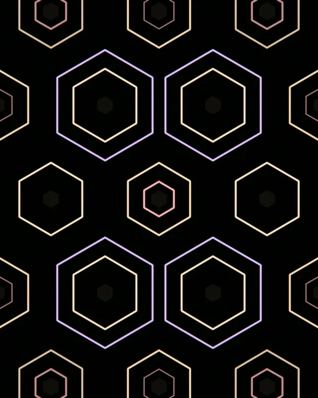 4:5 Instagram | 60fps Neon Hexagon Pattern Live Wallpaper Screensaver