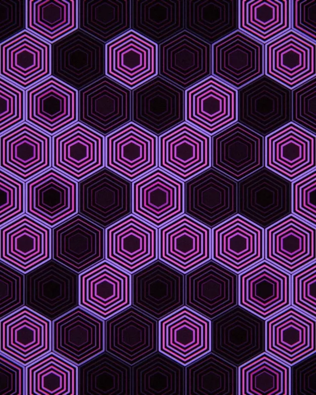 4:5 Instagram | 60fps Neon Hexagon Pattern Live Wallpaper Screensaver
