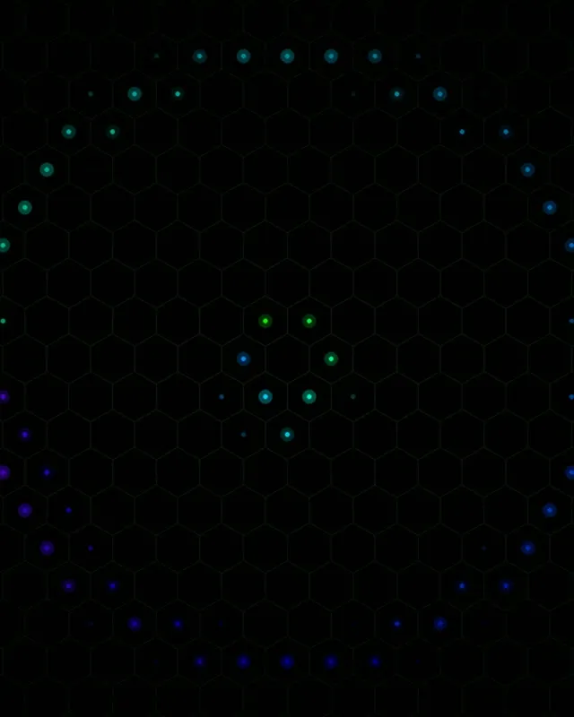 4:5 Instagram | 60fps Screensaver Live Wallpaper - Hexagon Network Abstract Glow