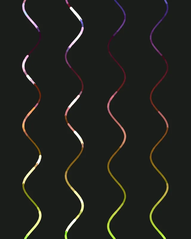 4:5 Instagram 60fps Screensaver Neon Tunnel VJ Animation Rainbow Wavy Neon