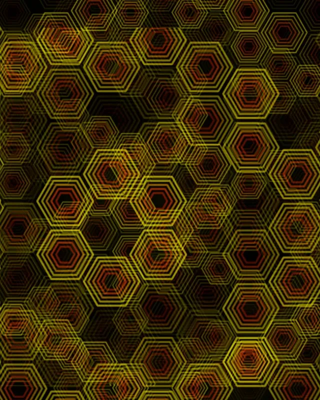 4:5 Instagram | 60fps Screensaver | Yellow Red Hexagon Motion Background