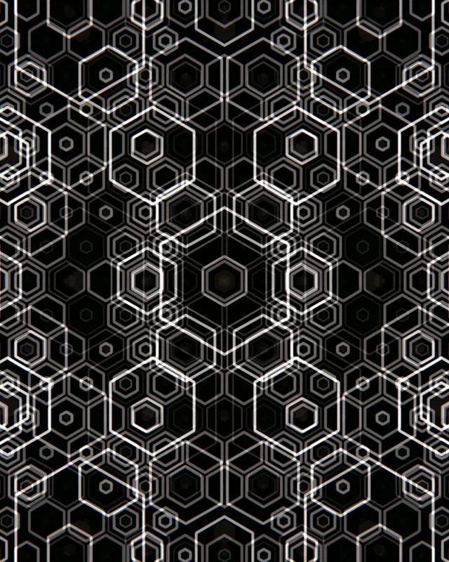 4:5 Instagram | 60fps Seamless Hexagon Geometry Screensaver Loop