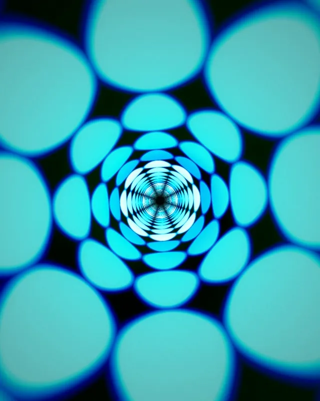 4:5 Instagram | Abstract Cyan Circles 60fps Screensaver VJ Loop