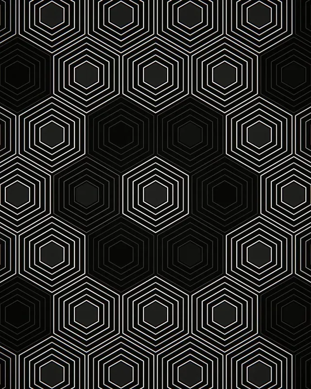 4:5 Instagram | Black Hexagon Pattern 60fps Screensaver Live Wallpaper