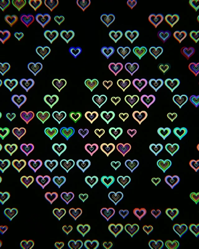 4:5 Instagram Colorful Neon Hearts 60fps Live Wallpaper Screensaver