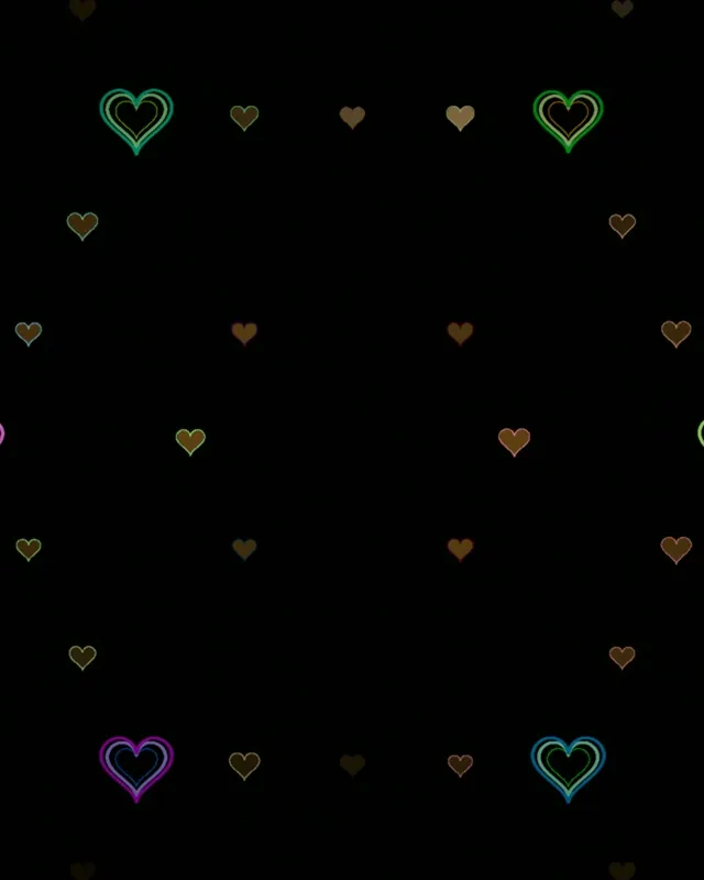 4:5 Instagram | Colorful Neon Hearts 60fps Live Wallpaper VJ