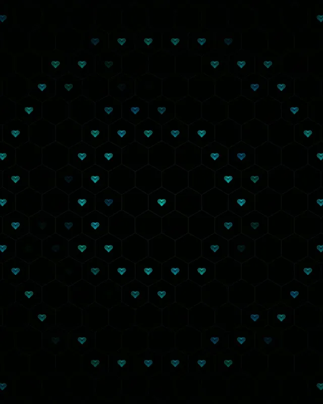 4:5 Instagram | Cyan Hearts Floating 60fps Screensaver Visualizer