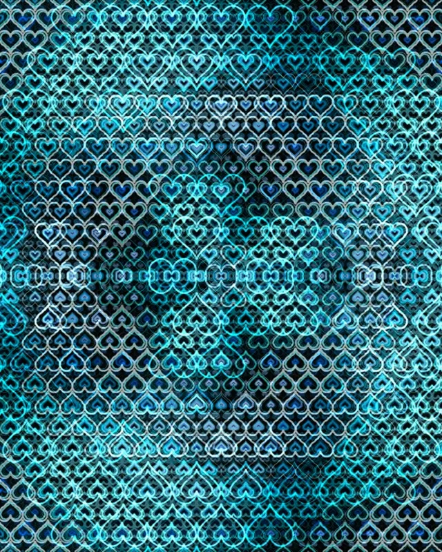 4:5 Instagram | Cyan Hearts Glow 60fps Screensaver Backdrop