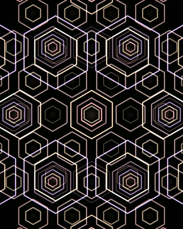 4:5 Instagram | Geometric Hexagon Neon 60fps Live Wallpaper