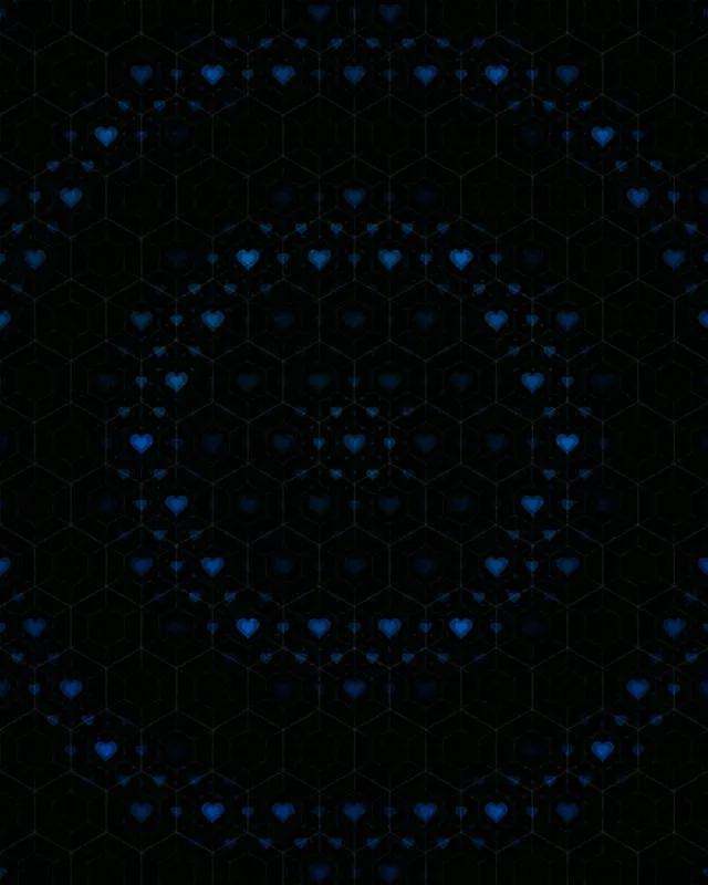 4:5 Instagram | Glowing Blue Hearts 60fps Screensaver Motion Background