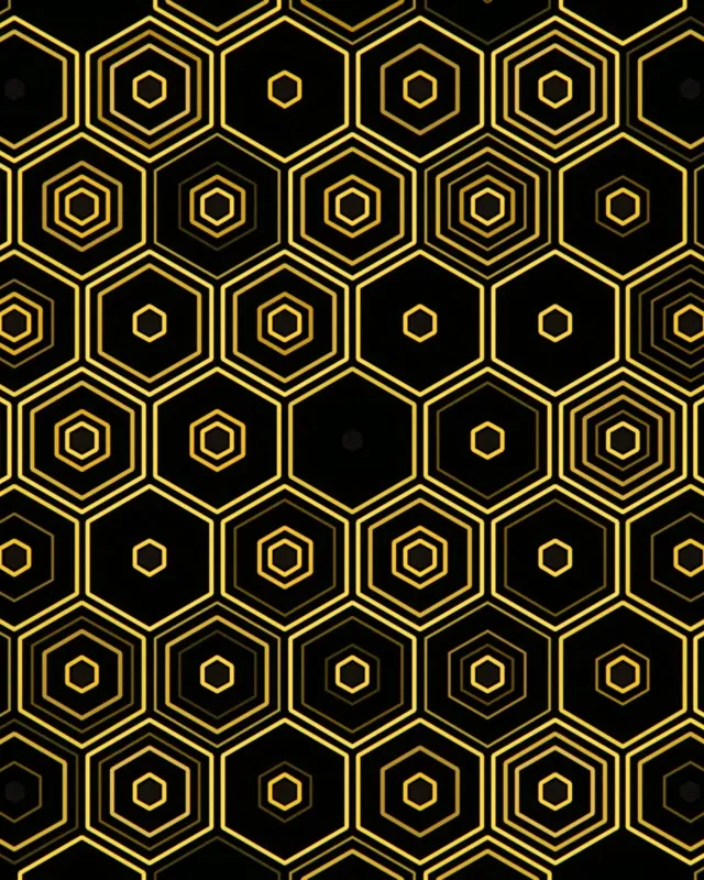 4:5 Instagram Gold Hexagon 60fps Motion Background Screensaver