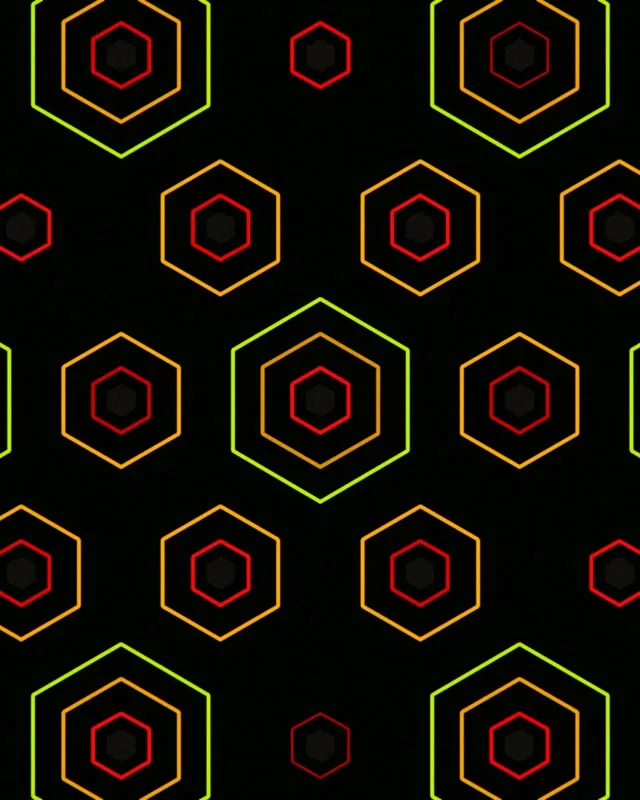 4:5 Instagram | Hexagon Design 60fps Live Wallpaper Screensaver Dark