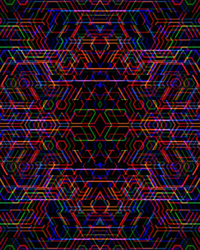 4:5 Instagram | Hexagon Neon Pattern 60fps Live Screensaver VJ