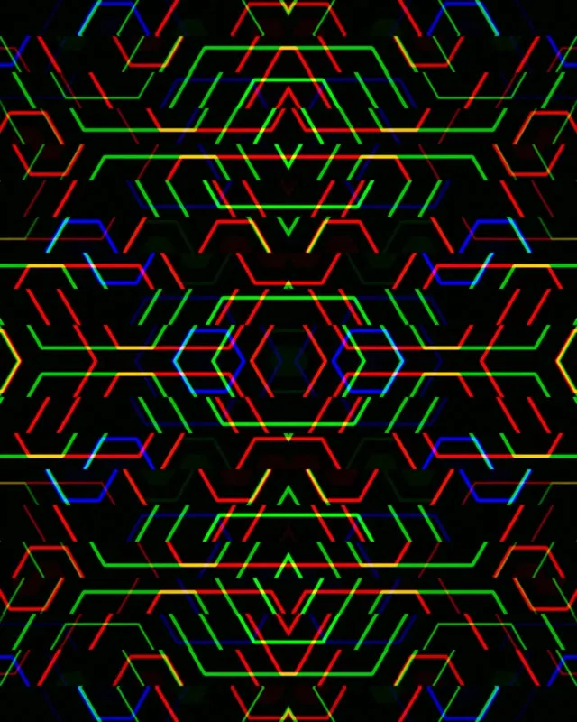 4:5 Instagram | Neon Geometric Hexagon 60fps Motion Wallpaper