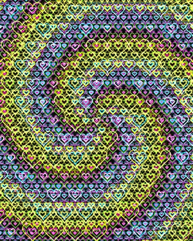 4:5 Instagram | Neon Heart Pattern 60fps Screensaver Live Loop