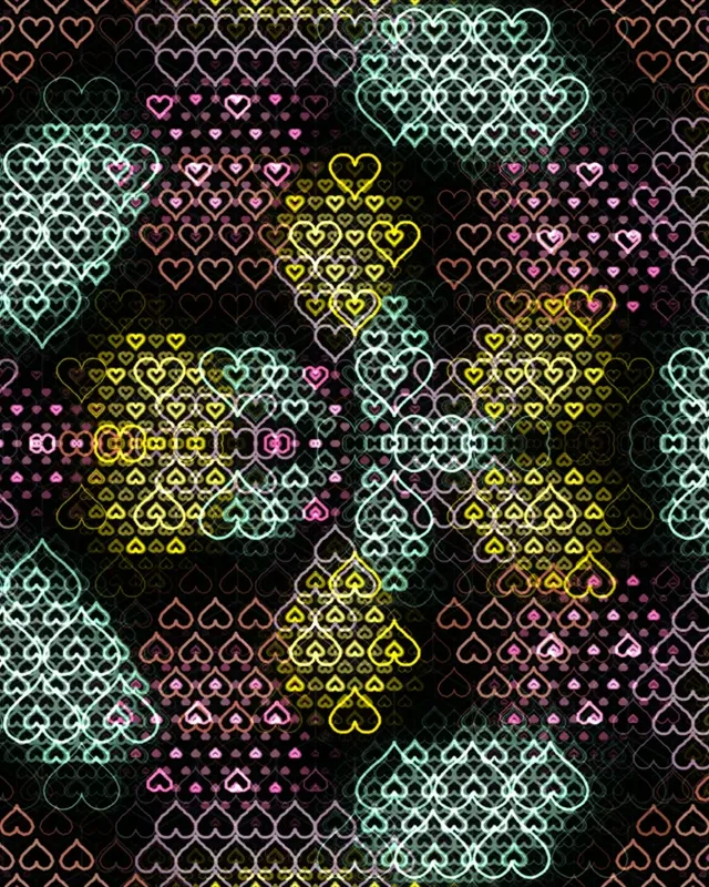 4:5 Instagram Neon Hearts 60fps Live Wallpaper Motion Background