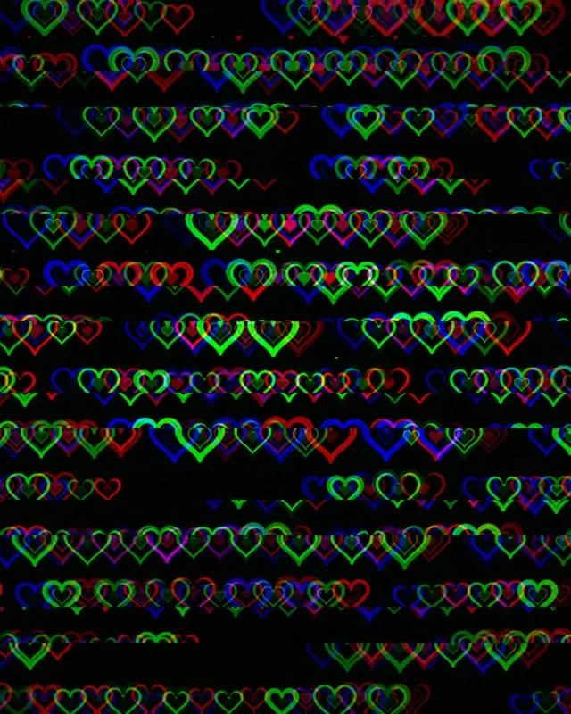 4:5 Instagram | Neon Hearts Falling 60fps Motion Feed Screensaver