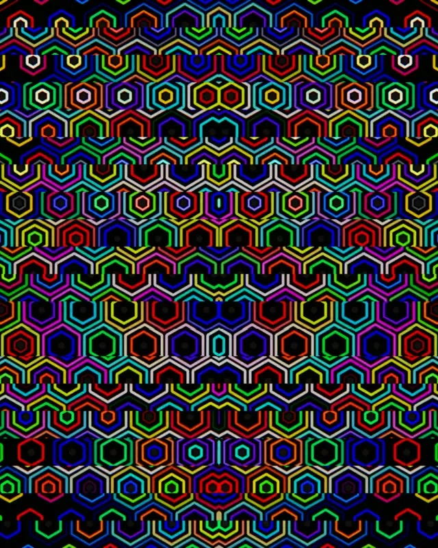 4:5 Instagram | Neon Hexagon 60fps Screensaver Live Wallpaper Loop