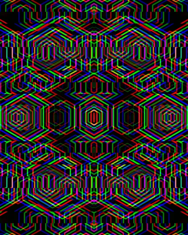 4:5 Instagram | Neon Hexagon Geometric 60fps Screensaver Live Wallpaper