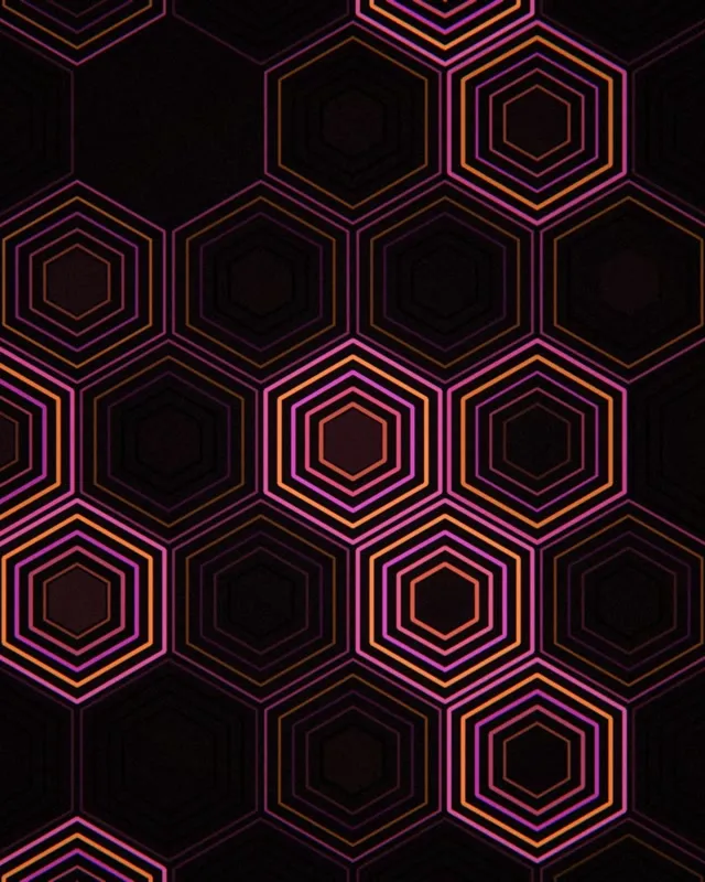 4:5 Instagram Neon Hexagon Grid 60fps Live Wallpaper Screensaver