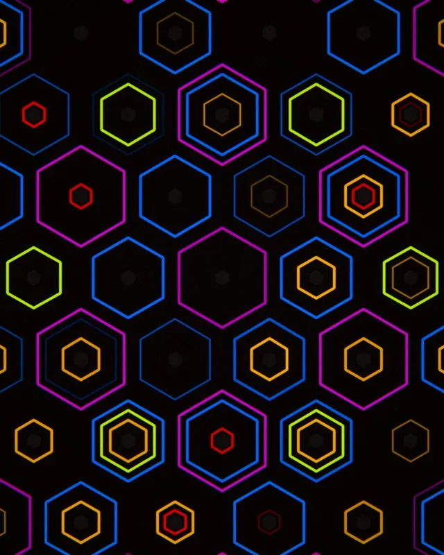 4:5 Instagram | Neon Hexagon Grid 60fps Screensaver Live Wallpaper