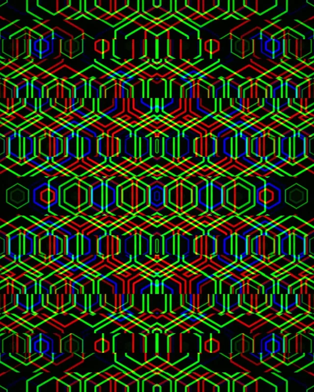 4:5 Instagram | Neon hexagon matrix 60fps screensaver motion background